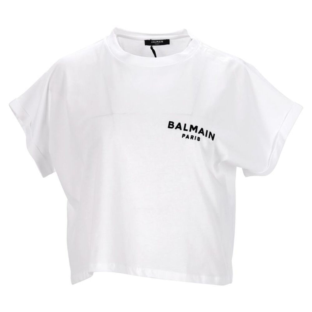 Balmain Crop Top in White